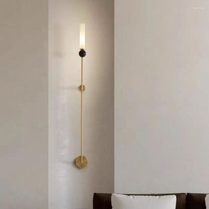 Lámpara de pared Luces de bola de mármol Foyer Comedor Pasillo Dormitorio Negro Oro Cobre Blanco Acrílico Pantalla Gota G9 Bombilla