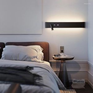 Lámpara de pared Minimalista Mesita de noche Tira de dormitorio Nórdico 2023 Línea de lectura Sala de estar Sofá Fondo Atmósfera