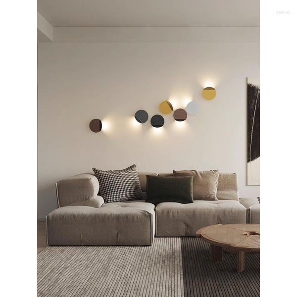 Applique murale minimaliste LED chambre chevet monté étude allée escalier lampes de fond créatives lustre