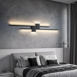 Wandlamp Minimalistische Led Glans 120 100 Cm Zwart Moderne Blaker Licht Voor Woonkamer Slaapkamer Nachtkastje Home Decor verlichting