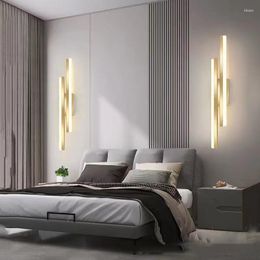 Lámpara de pared Minimalista LED LIGHT AC 90-260V 220V Dormitorio de la cama Iluminación interior Sala de estar Decoración de fondo