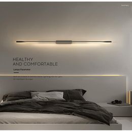 Wandlamp Minimalistische Nordic Woonkamer Achtergrond Licht Luxe Led Strip Verlichting Creatieve Lijn Slaapkamer Nachtkastje