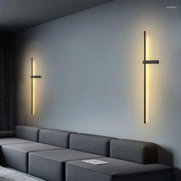 Lampada da parete striscia minimalista camera da letto comodino moderno semplice creativo soggiorno divano griglia TV sfondo