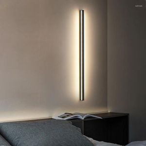 Wandlamp Minimalistische strip Slaapkamer Bedroom Living Room Ligth met RC Diming LED -verlichting voor woninginrichting El SCONces