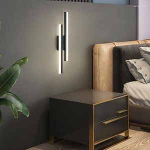 Applique murale bande minimaliste chambre lampe de chevet intérieur haut vers le bas LED salon fond allée porche luminaire Simple