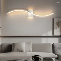 Lámpara de pared Lámparas de tira de palabras minimalistas Dormitorio Diseño de cabecera Sentido Simple Moderno Creativo Sala de estar TV Fondo