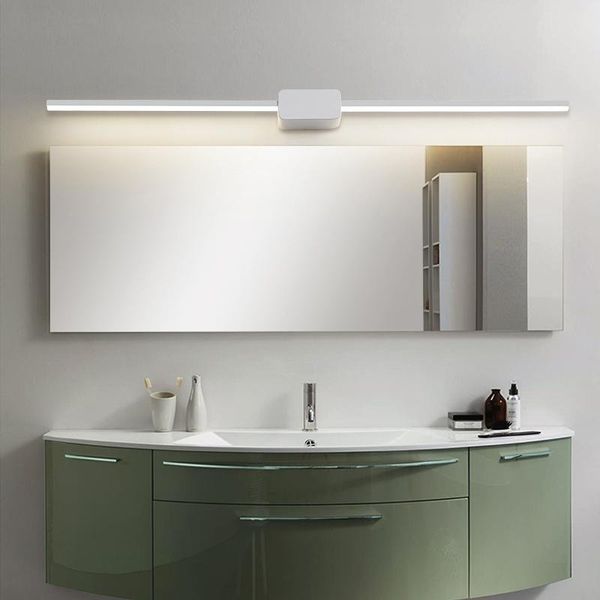 Applique murale miroir avant lampes LED pour salle de bain montée coiffeuse appliques lumineuses maison 80 cm 60 cm 40 cm luminaires de cuisine Wandlamp