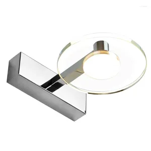 Applique miroir avant LED tête unique étanche Anti-buée antirouille salle de bain Dressing lumière cristalline