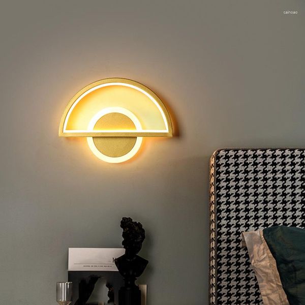 Applique moderne 16W LED demi-cercle et Triangle acrylique lumière salon fond couloir allée chambre lumières