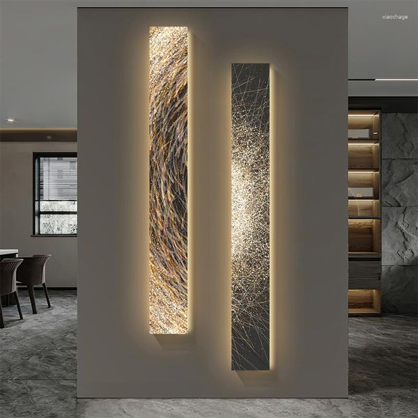 Applique murale LED abstraite moderne, peinture d'intérieur, longue bande suspendue, adaptée à la décoration de la maison, du salon