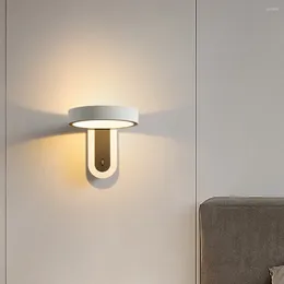 Lámpara de pared Luz de anillo LED ajustable moderna - Apliques montados para dormitorio al lado de la sala de estar interior