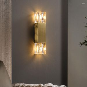 Muurlamp modern alle koperen kristal woonkamer