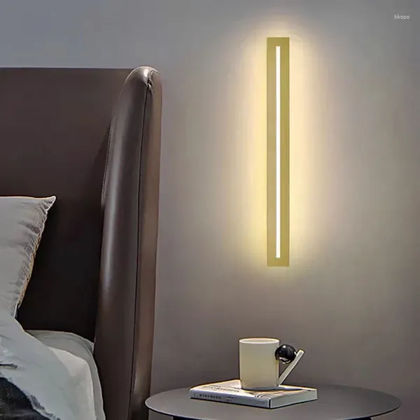 Lámpara de pared Tira LED moderna y minimalista Dormitorio Sofá Sala de estar Fondo El Centro comercial Iluminación interior Decoración