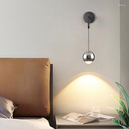 Lámpara De Pared Moderna Y Minimalista De Estilo Nórdico Cabecera Recomendada Por Diseñadores INS Es Un Ambiente De Salón Dormitorio