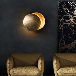 Applique murale moderne et simple pour chambre à coucher, design italien en forme de lune, LED nordique de luxe, mode salon, décoration d'allée