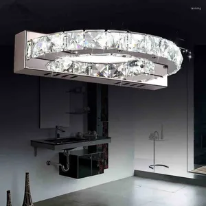 Applique moderne salle de bain applique lumière LED pour la maison miroir cristal éclairage intérieur Lampe Murale Lampara