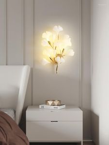 Wandlamp Modern Keramiek Gouden Ginkgo Biloba Decoratie El TV Instelling Het Keukeneiland Nachtkastje