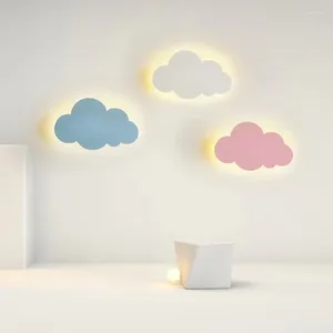 Lampe murale les lampes nuageuses colorées modernes pour bébés chambre pour enfants fille fille belle dessin animé LED LEIL SIGNIFICATION LIGH