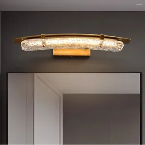 Muurlamp moderne koperen badkamer spiegelverlichting goud led sconce verlichting slaapkamer decoratie