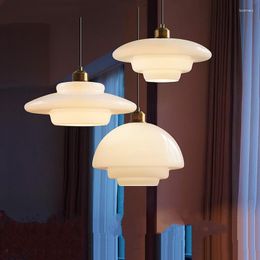 Wandlamp Moderne Creme Glazen Hanglampen Voor Woonkamer Nordic Led Opknoping Keuken Eetkamer Slaapkamer Bar Loft Home Deco Armatuur