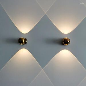 Applique moderne personnalité créative escalier chambre chevet rotatif LED Projection Simple salon cristal lumière
