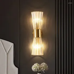 Wandleuchte, modernes Kristall-Gold-Licht, Innen-Nachttisch, luxuriöse, stilvolle LED-Beleuchtung, kreative Restaurant-Gang-Korridor-Kunst-Leuchte