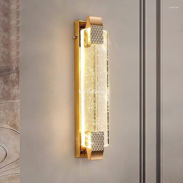 Lampe murale Modern Crystal Living Room Home Indoor Aesthetic Light El Dining Gold Wandverlichting Decororation