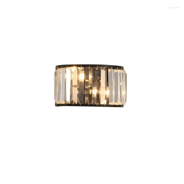 Applique murale moderne en cristal, Lustre Vintage avec cadre en métal mat, luminaire d'intérieur pour chambre à coucher, Lumanaria lampara