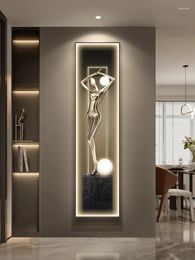 Lámpara de pared Modern Crystal Porcelana Figura abstracta LED PINTADOR PINTURA COLLO EN LA Sala de estar Restaurante Decoración de la cocina