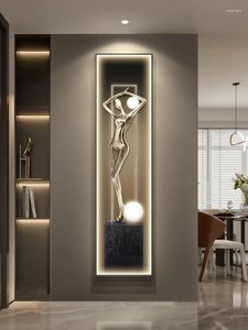 Muurlamp modern kristallen porselein abstract figuur binnen geschilderd led licht hangend in woonkamer restaurant keuken decoratie