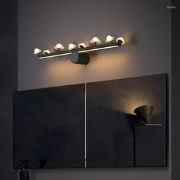 Muurlamp modern schattige kleine champignon sconces badkamer spiegel lichte slaapkamer dressoir led zwart/witte buis sconce lampen