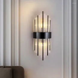 Wandlamp Modern E14 Kristallen LED SCONCE LICHT BEDBAAD Woonkamer Slaapkamer Foyer Binnen plafondverlichting Corridor Aisle Decor