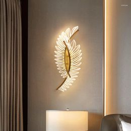 Applique murale moderne lumières dorées pour chambre chevet Designer Ac 90-230v Led applique éclairage à la maison décor luminaires