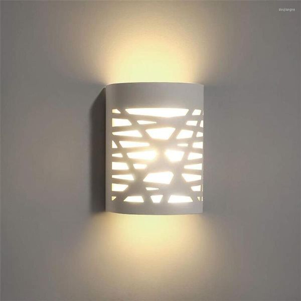 Lámpara de pared Moderna Gypsum G9 LED Material de yeso creativo Luces Sala de estar Dormitorio Pasillo Decoración de fondo Apliques de luz