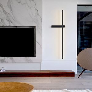 Applique moderne suspendue LED éclairage minimaliste salon Art déco luxe fond design chambre chevet Ultra-fin