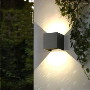 Wandlamp Modern Binnen Decor Buiten Waterdicht Licht IP65 12W COB LED Veranda Verlichting Up Down Dual-Head Aluminium AC85-265V