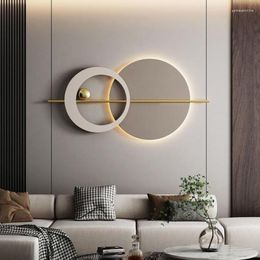 Applique murale moderne intérieure LED ronde en métal Art déco atmosphère éclairage goutte pour salon chambre allée Restaurant