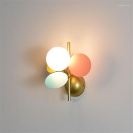 Lámpara de pared con hojas modernas, candelabros LED de cristal simples, accesorios de iluminación para dormitorio, habitación de niños, pasillo, decoración interior, iluminación