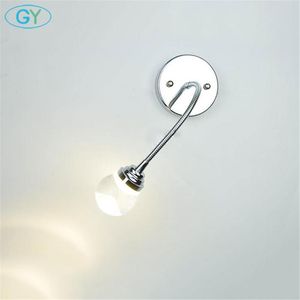 Applique murale moderne Led 3W aluminium L25cm tuyau col de cygne lumière pour chambre éclairage Luminaire salle de bain miroir avant lumières