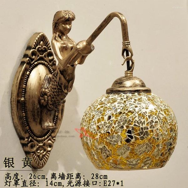 Lampe murale LED moderne Antique salle de bain éclairage cristallin Cronce Cougies turques Accessoires de décoration de salon