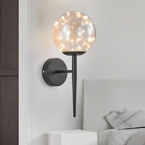 Lámpara de pared Led moderna para dormitorio, candelabro nórdico minimalista para sala de estar, candelabro para comedor, cocina, accesorio de iluminación interior