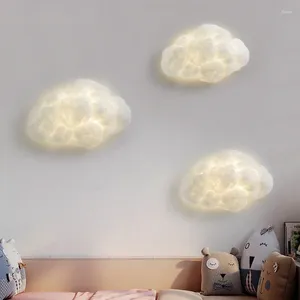 Lampe murale nuage LED moderne coton nordique chambre lightng chaude romantique pour enfants à la maison décor de chevet