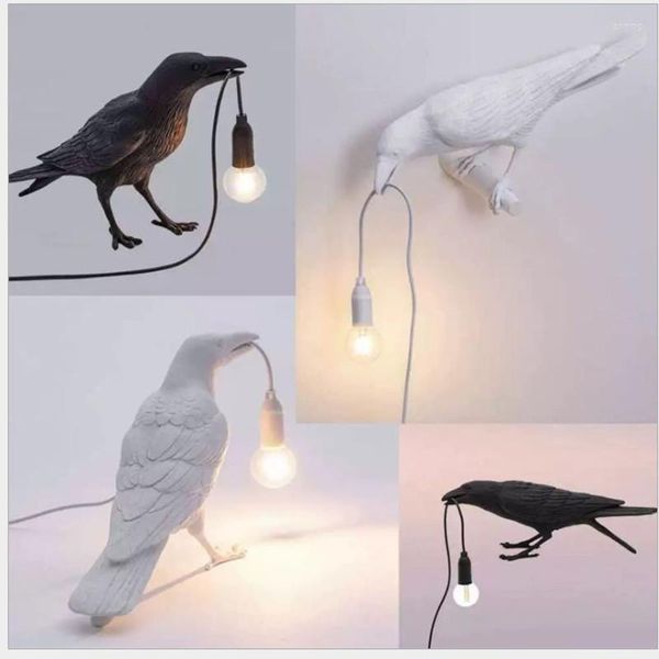 Applique murale moderne Led corbeau oiseau chambre chevet Animal corbeau intérieur applique salon décor à la maison luminaires