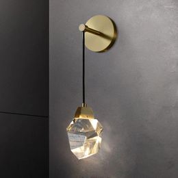 Wandlamp Modern Led Kristal Goud Luxe Koper Design Verlichting Interieur Voor Home Decor Nachtkastje Verlichting Scone Slaapkamer Decoratie