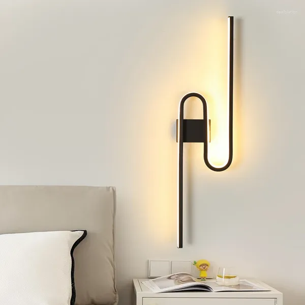 Lámpara de pared moderna lámpara Led aplique luz interior sala de estar dormitorio sofá fondo