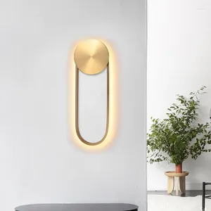 Lampe murale LED moderne pour le coucher de lit de chambre à coucher chambre décorative Éclairage or Gold Nordic Asle Halway Intérieur Création Lumière