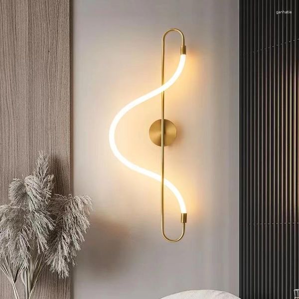 Applique murale moderne LED pour chevet salon TV fond escalier décoration appareil ménager Gel de silice lumière