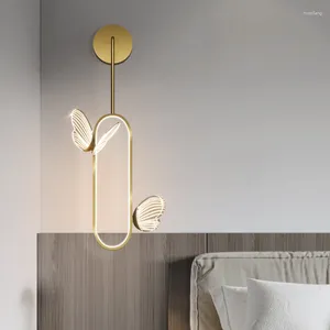 Applique moderne lampes LED papillon lumières chambre éclairage décor à la maison luminaires créatif chevet salon applique