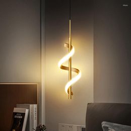 Wall Lamp Modern Led Lamps Creative Pendant Lights Bedroom Bedside Light Nordic Hanging Sconce Living Room Background Decor