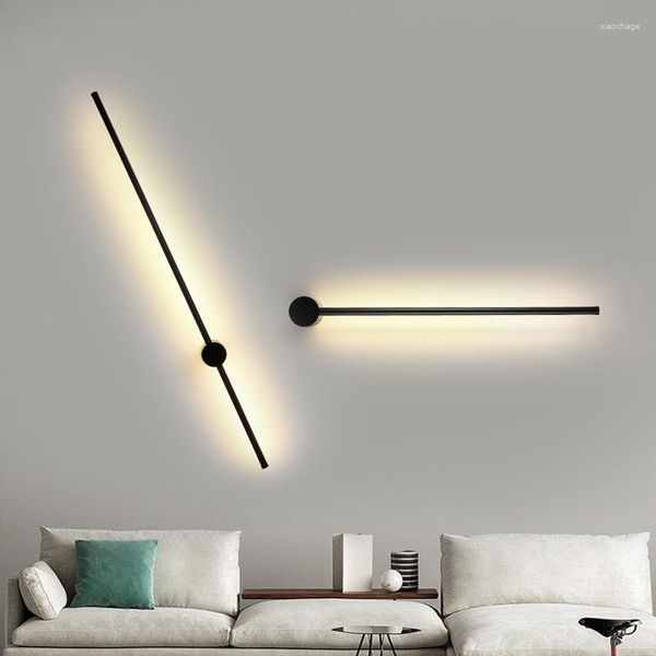 Lámpara de pared Lámparas LED modernas Tiras largas Apliques Luces Sala de estar Estudio Decoración Mesita de noche Pasillo Iluminación interior